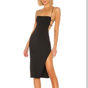 NWT Revolve NBD Becky Midi Dress in Black
